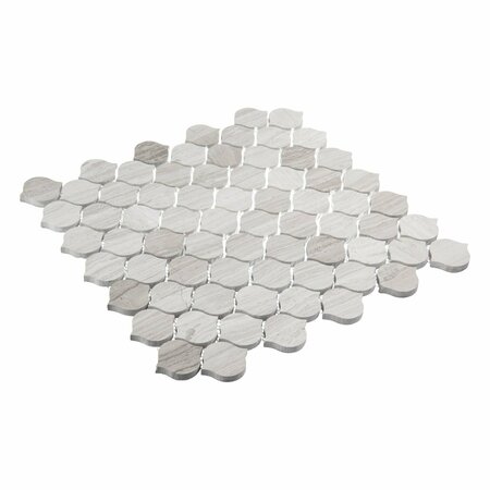 Andova Tiles ANDOVA TILES Dayberry 1.5" x 1.5" Marble Arabesque Wall & Floor Mosaic Tile ANDDAY141